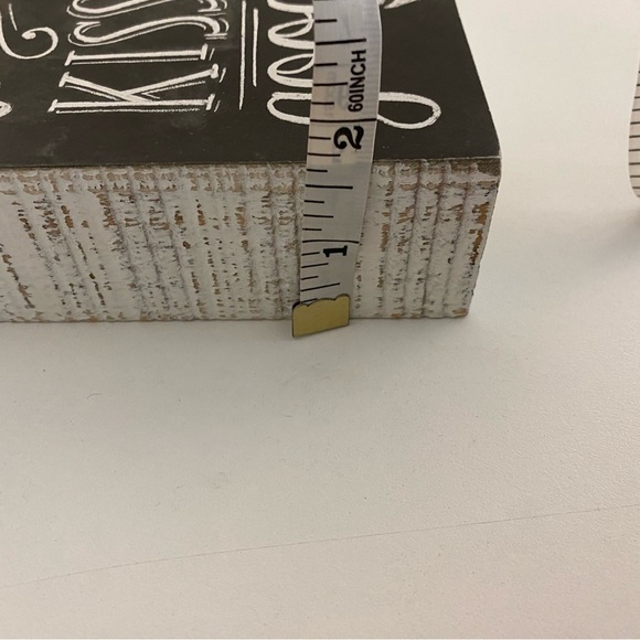 Primitives by Kathy Chalkboard Sign “Always Kiss Me Goodnight”, 6x6 Rustic Decor - Picture 3 of 6